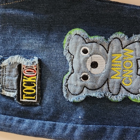 NWOT Kids Denim Overalls with Koala Patches Size 18 - 24 months - Picture 2 of 5